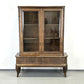ANTIK VITRINE Bücherschrank Birke Furnier Biedermeier Stil Glasschrank Schrank