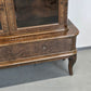 ANTIK VITRINE Bücherschrank Birke Furnier Biedermeier Stil Glasschrank Schrank