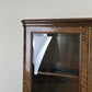 ANTIK VITRINE Bücherschrank Birke Furnier Biedermeier Stil Glasschrank Schrank