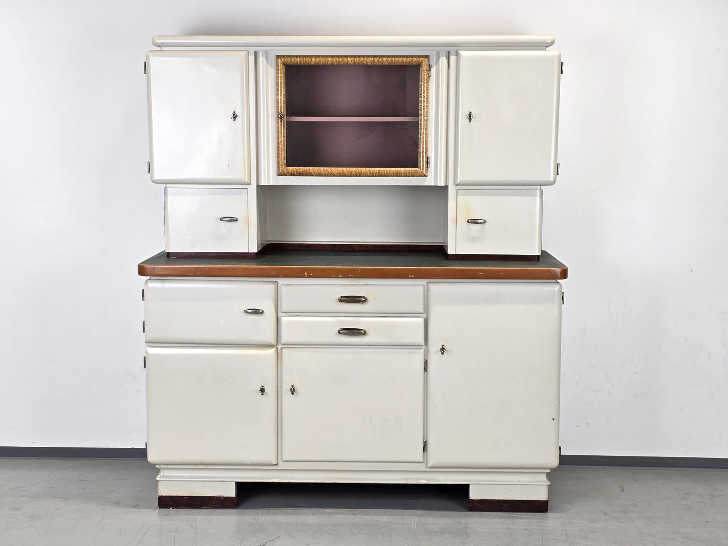 VINTAGE KÜCHENSCHRANK Buffet 50er Jahre Anrichte Schüttenschrank Weiß Retro