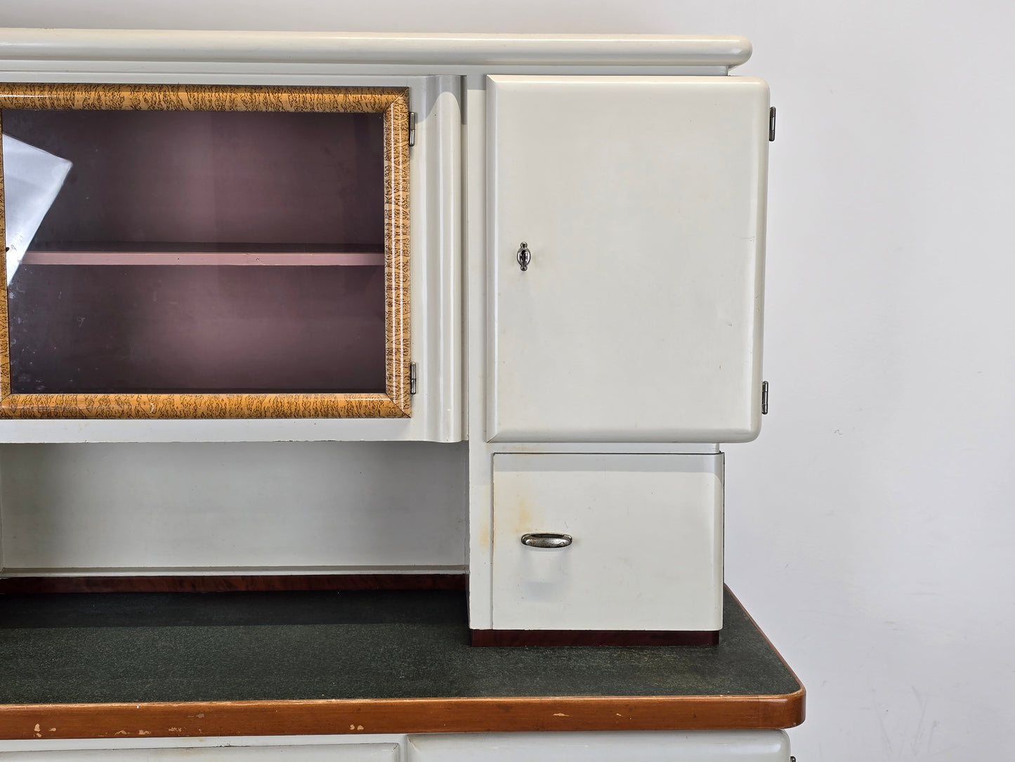 VINTAGE KÜCHENSCHRANK Buffet 50er Jahre Anrichte Schüttenschrank Weiß Retro