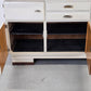 VINTAGE KÜCHENSCHRANK Buffet 50er Jahre Anrichte Schüttenschrank Weiß Retro
