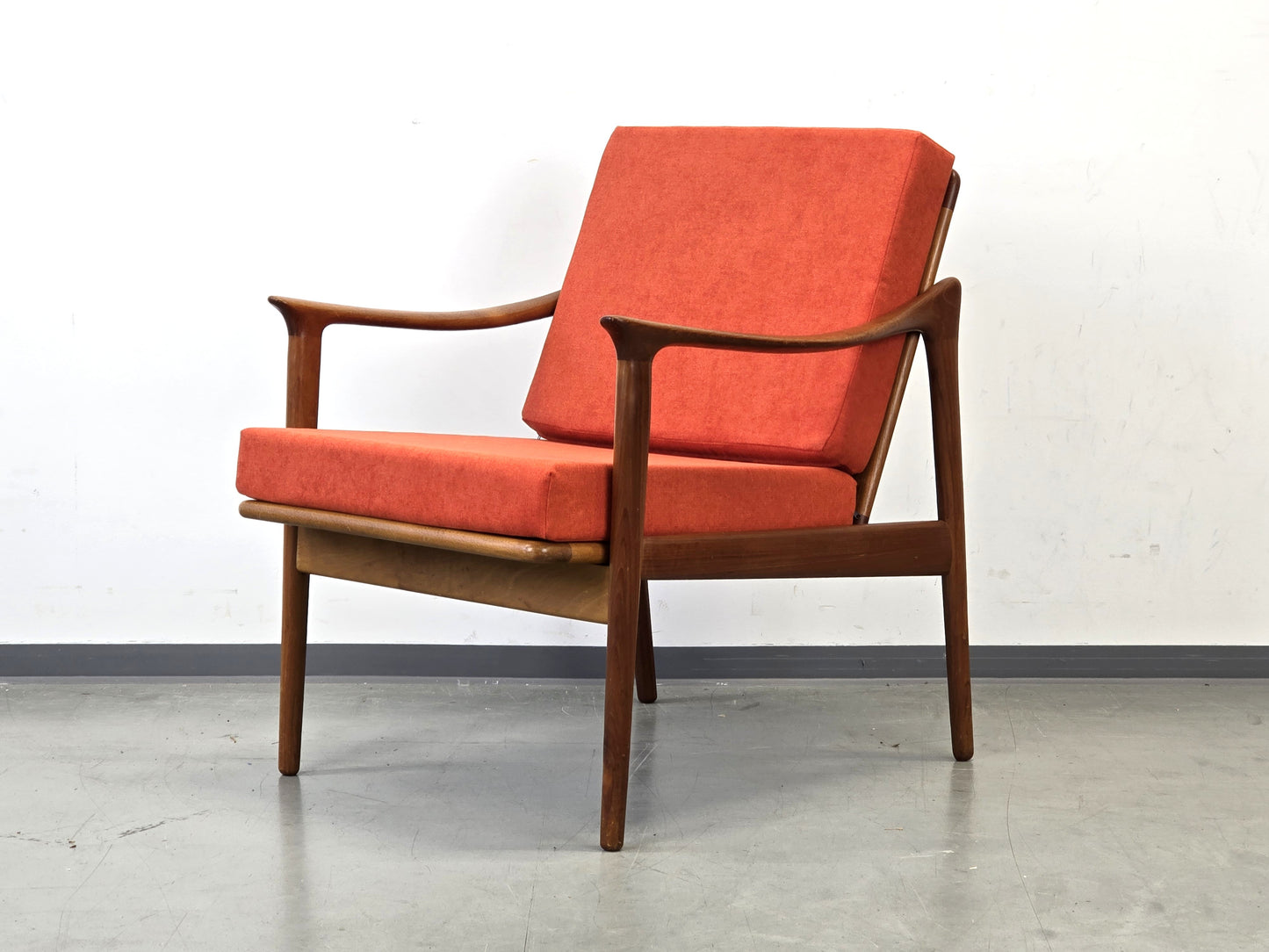 FREDRIK KAYSER Sessel Teak Vatne Møbler Norwegen Lounge Chair Mid Century Modern