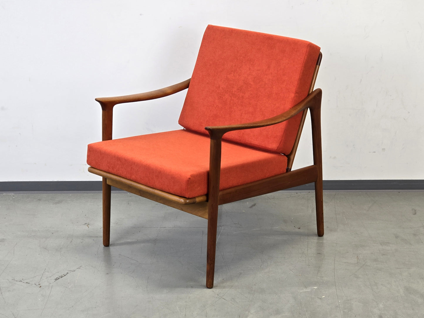 FREDRIK KAYSER Sessel Teak Vatne Møbler Norwegen Lounge Chair Mid Century Modern