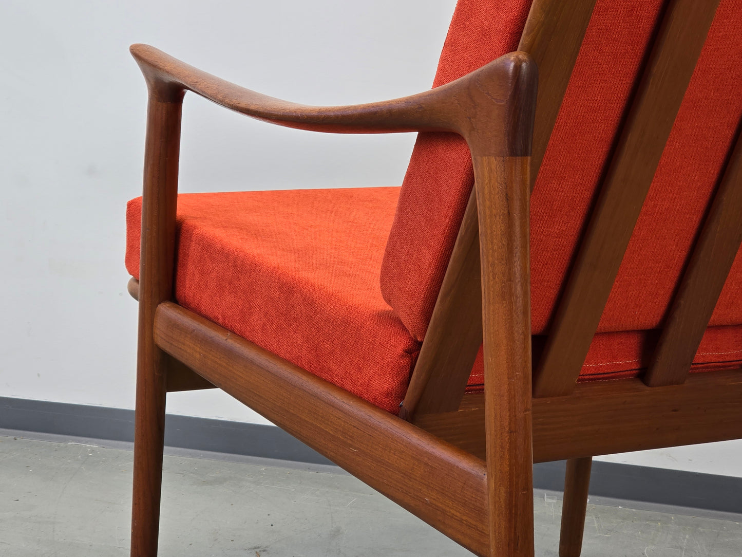 FREDRIK KAYSER Sessel Teak Vatne Møbler Norwegen Lounge Chair Mid Century Modern