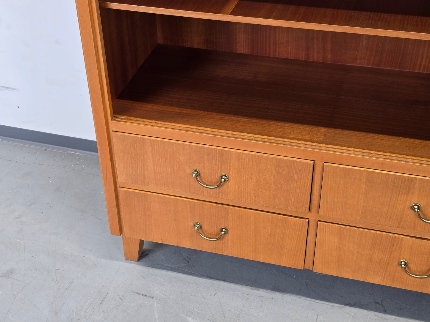 VINTAGE REGAL Bücherregal Mid Century Teak 60er Jahre Highboard Dänisch Design