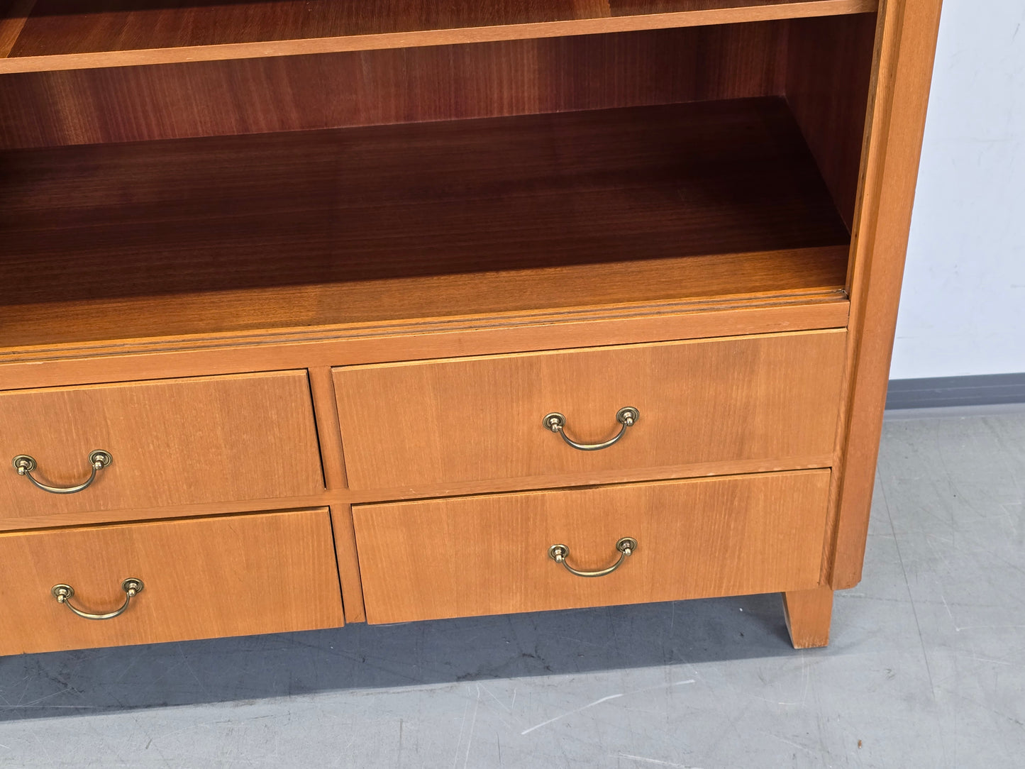 VINTAGE REGAL Bücherregal Mid Century Teak 60er Jahre Highboard Dänisch Design