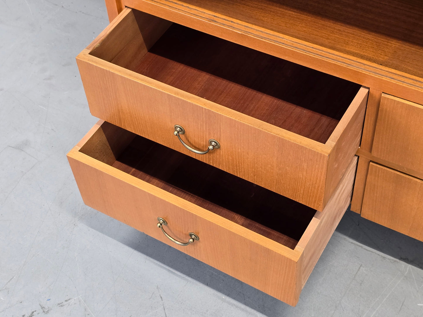 VINTAGE REGAL Bücherregal Mid Century Teak 60er Jahre Highboard Dänisch Design