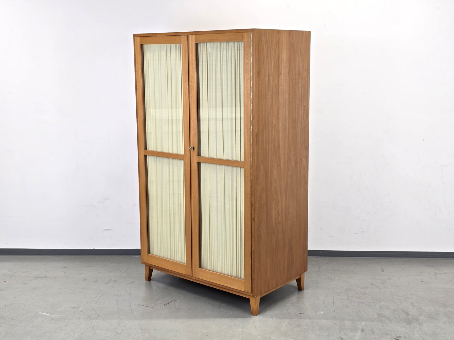 VINTAGE SCHRANK Mid Century 60er Jahre Rüster Teak Ulme Kleiderschrank Garderobe