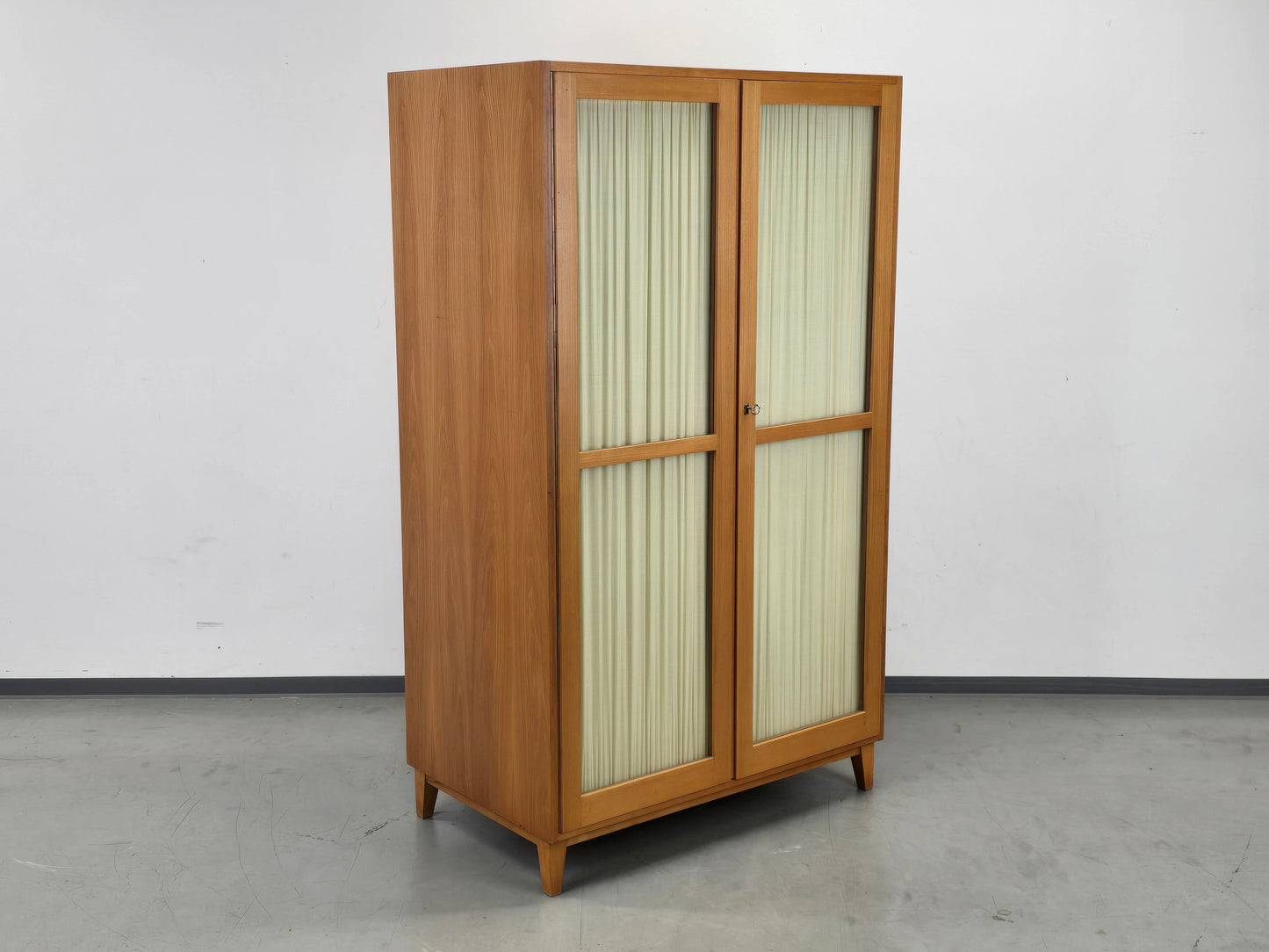 VINTAGE SCHRANK Mid Century 60er Jahre Rüster Teak Ulme Kleiderschrank Garderobe