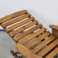VINTAGE GARTENLIEGE Eiche Terrasse Liege Vintage Sonnenliege Pool Deckchair Holzliege