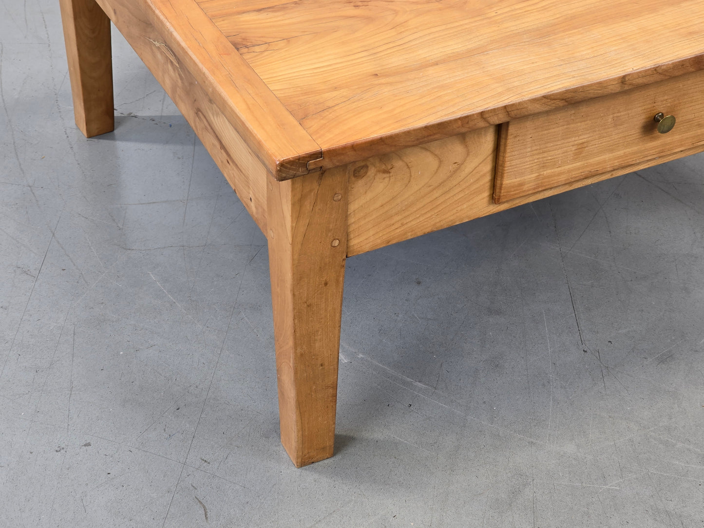 NUSSHOLZ COUCHTISCH Massiv 60er Jahre Mid Century Vintage Brutalist Design Tisch