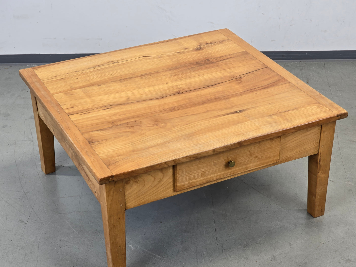 NUSSHOLZ COUCHTISCH Massiv 60er Jahre Mid Century Vintage Brutalist Design Tisch