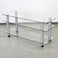 JUST-RACKS TV Rack Glas Aluminium Rollen Spectral Phonomöbel Lowboard High-End