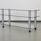 JUST-RACKS TV Rack Glas Aluminium Rollen Spectral Phonomöbel Lowboard High-End