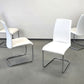 DRAENERT STÜHLE Freischwinger Stuhl Esszimmer Küche Leder Weiß Chrom 2060 Luma Design Klassiker