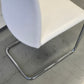 DRAENERT STÜHLE Freischwinger Stuhl Esszimmer Küche Leder Weiß Chrom 2060 Luma Design Klassiker