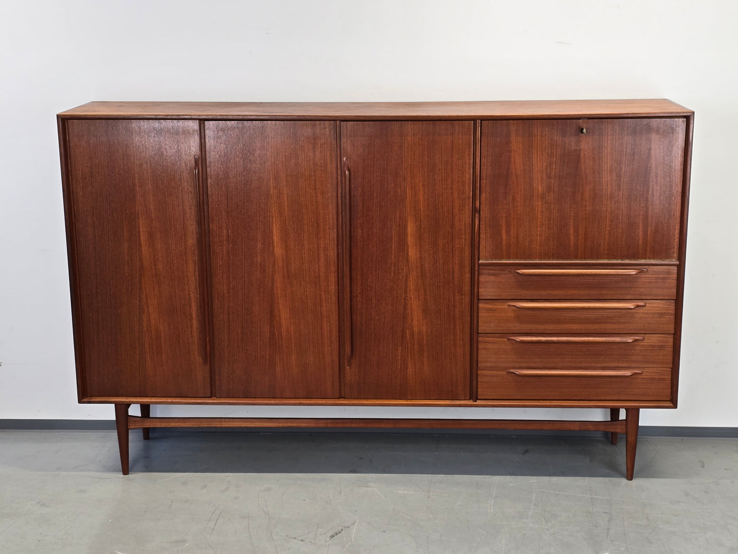 TEAK HIGHBOARD Heinrich Riestenpatt RT Möbel 60er Sideboard Danish Design XL