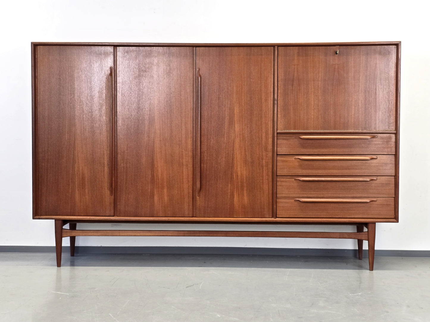 TEAK HIGHBOARD Heinrich Riestenpatt RT Möbel 60er Sideboard Danish Design XL