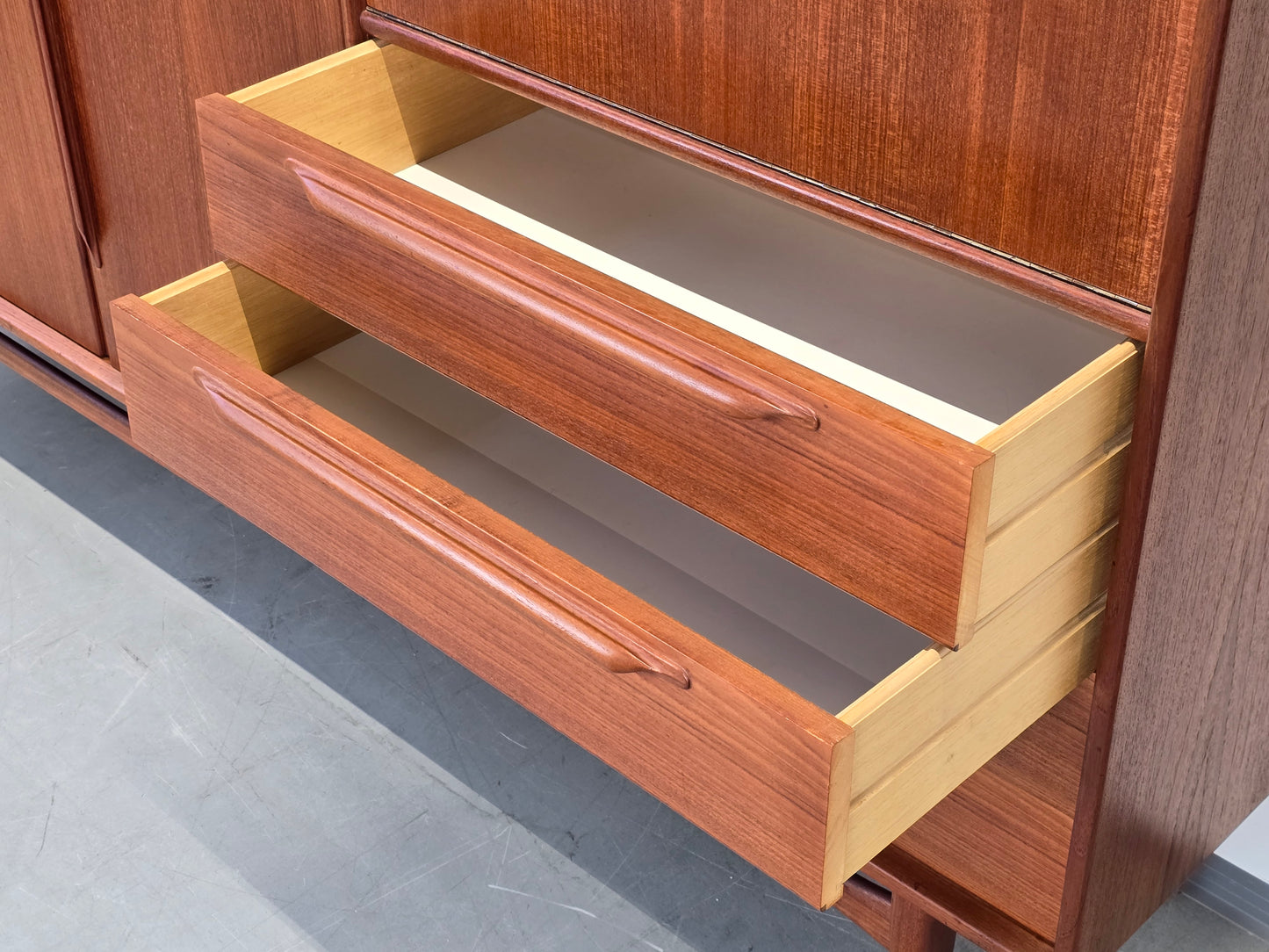 TEAK HIGHBOARD Heinrich Riestenpatt RT Möbel 60er Sideboard Danish Design XL
