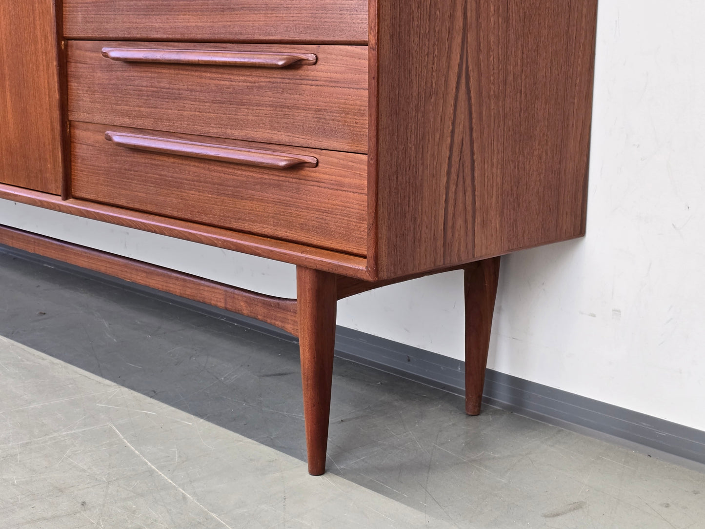 TEAK HIGHBOARD Heinrich Riestenpatt RT Möbel 60er Sideboard Danish Design XL