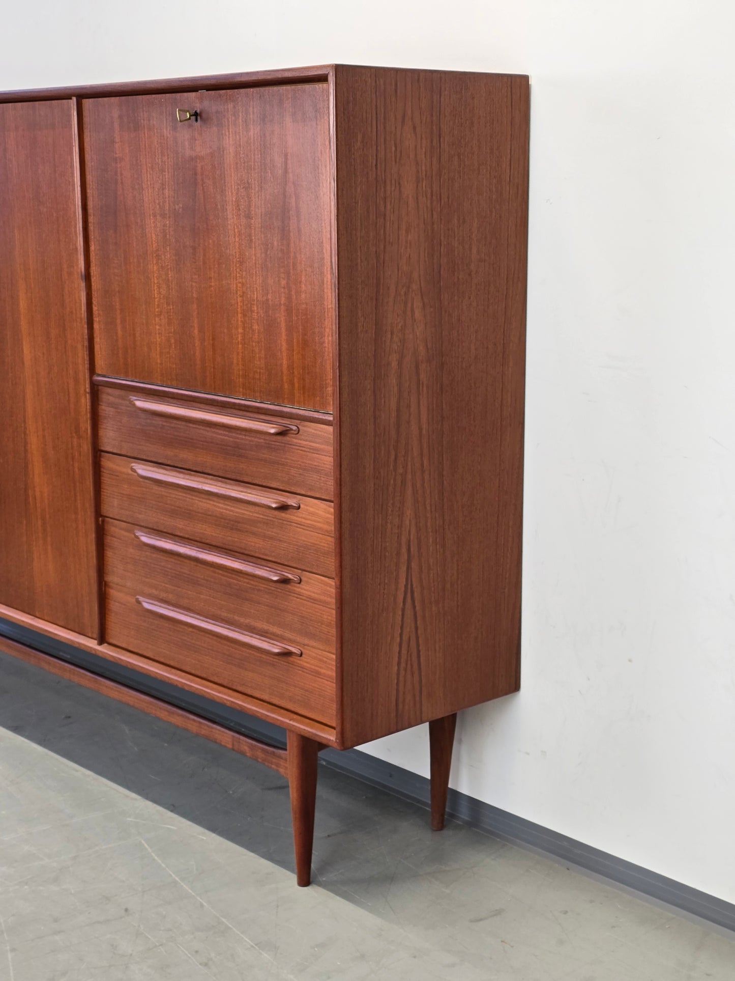 TEAK HIGHBOARD Heinrich Riestenpatt RT Möbel 60er Sideboard Danish Design XL