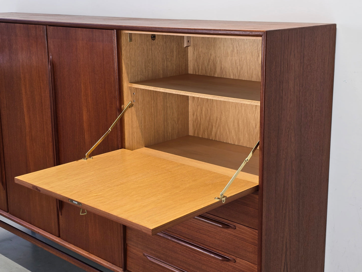 TEAK HIGHBOARD Heinrich Riestenpatt RT Möbel 60er Sideboard Danish Design XL