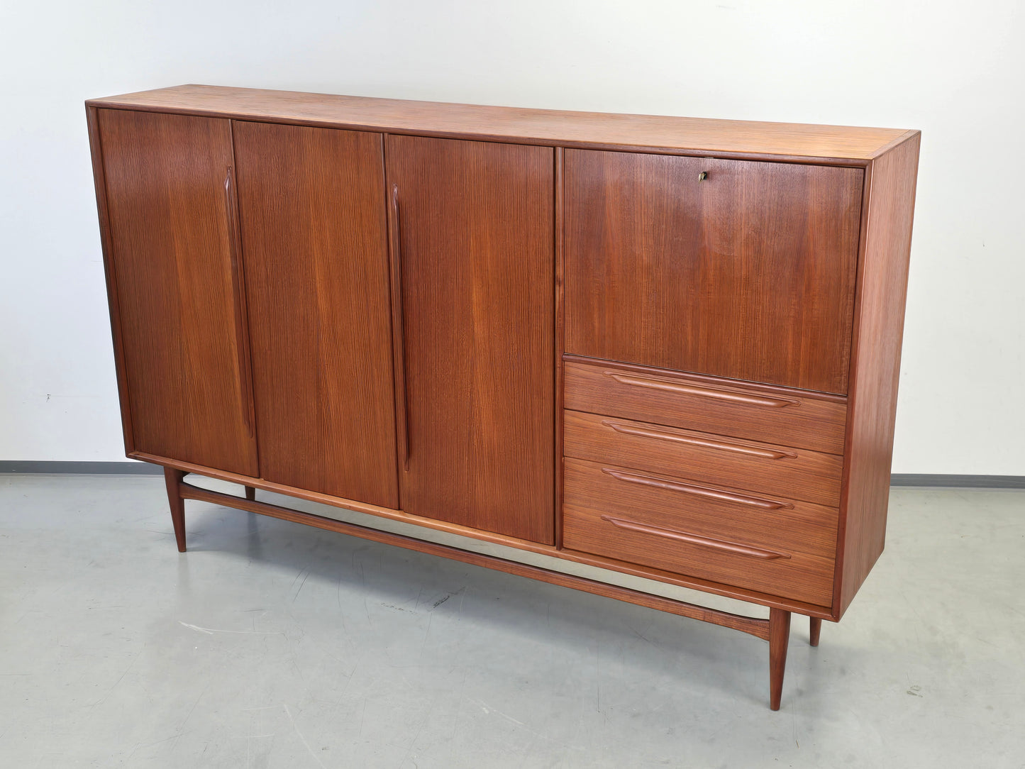 TEAK HIGHBOARD Heinrich Riestenpatt RT Möbel 60er Sideboard Danish Design XL