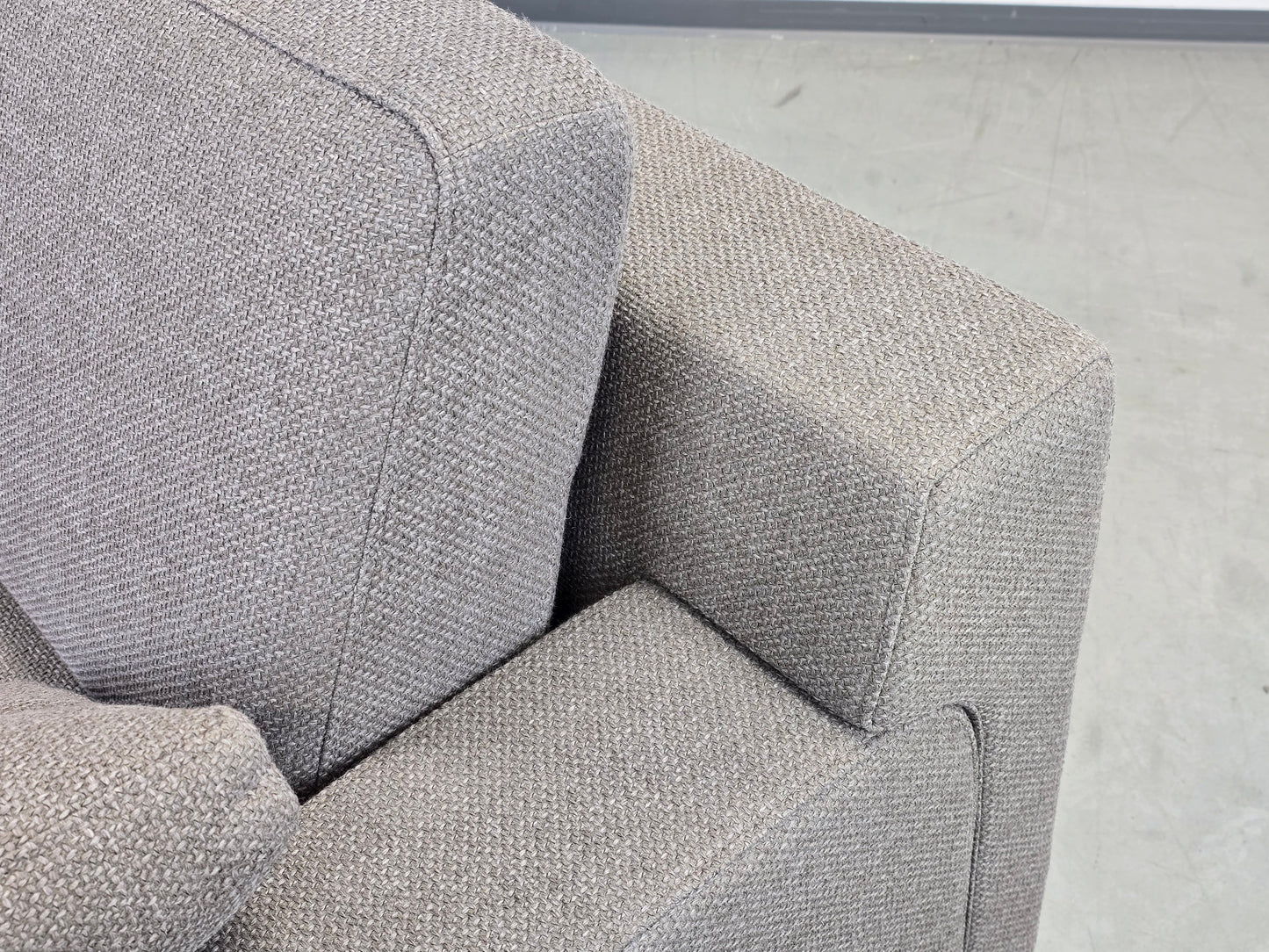 ROLF BENZ EGO Designer Sofa Couch Grau Stoff Metallkufen 201cm Modern