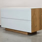 VOGLAUER SIDEBOARD Kommode Schubladen Designer Eiche Massivholz Glas weiß Highboard