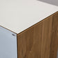 VOGLAUER SIDEBOARD Kommode Schubladen Designer Eiche Massivholz Glas weiß Highboard