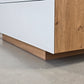 VOGLAUER SIDEBOARD Kommode Schubladen Designer Eiche Massivholz Glas weiß Highboard