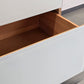 VOGLAUER SIDEBOARD Kommode Schubladen Designer Eiche Massivholz Glas weiß Highboard