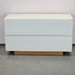 VOGLAUER SIDEBOARD Kommode Schubladen Designer Eiche Massivholz Glas weiß Highboard