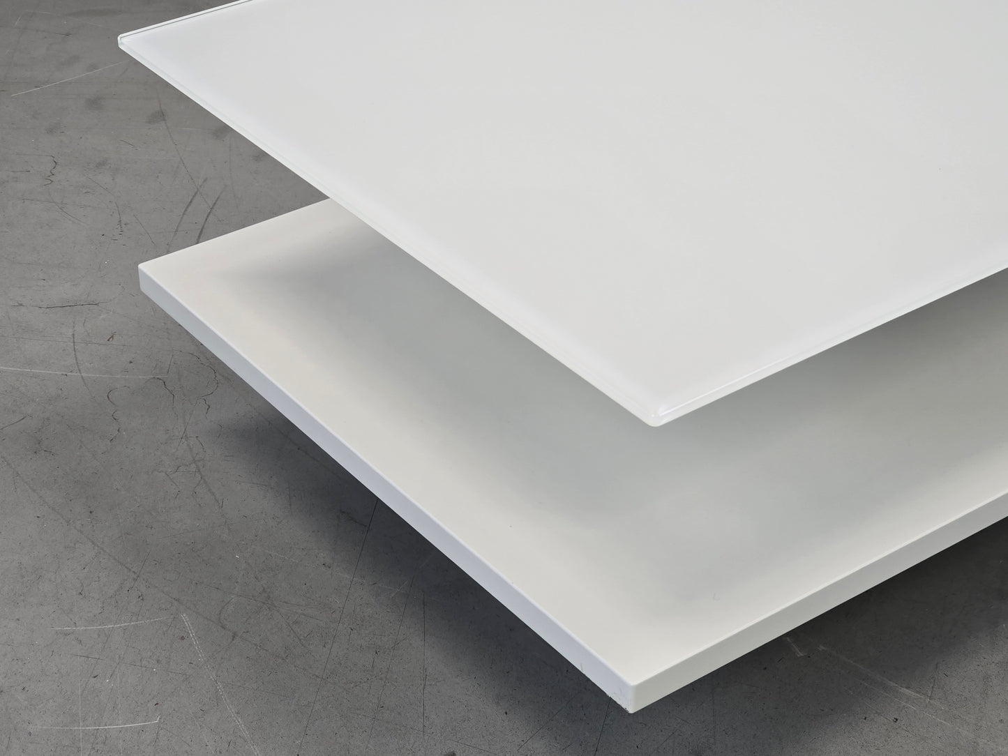 HÜLSTA COUCHTISCH CT 110 höhenverstellbar Glas weiß Liftfunktion Design