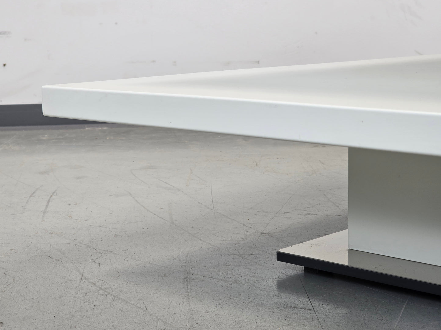 HÜLSTA COUCHTISCH CT 110 höhenverstellbar Glas weiß Liftfunktion Design