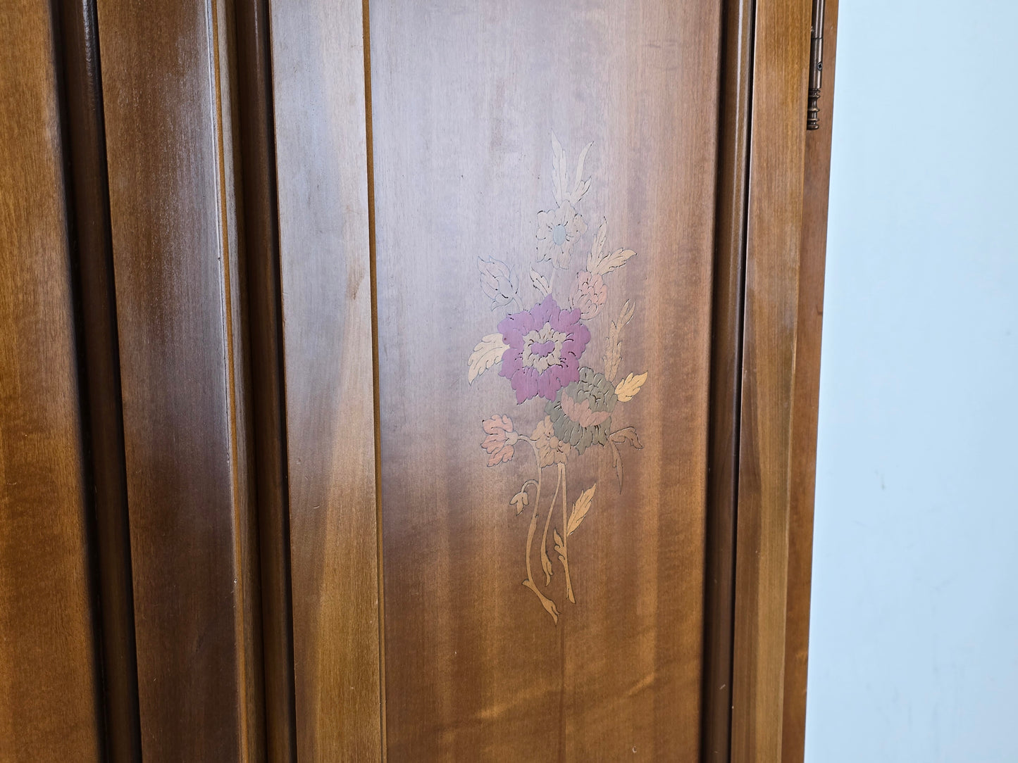 VOGLAUER Kleiderschrank Kirschbaum Intarsien Schrank Anno Antik Stil 60er