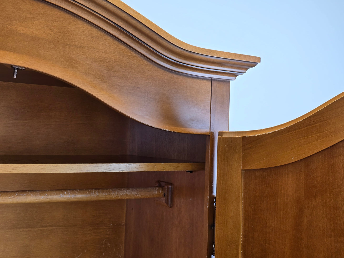 VOGLAUER Kleiderschrank Kirschbaum Intarsien Schrank Anno Antik Stil 60er