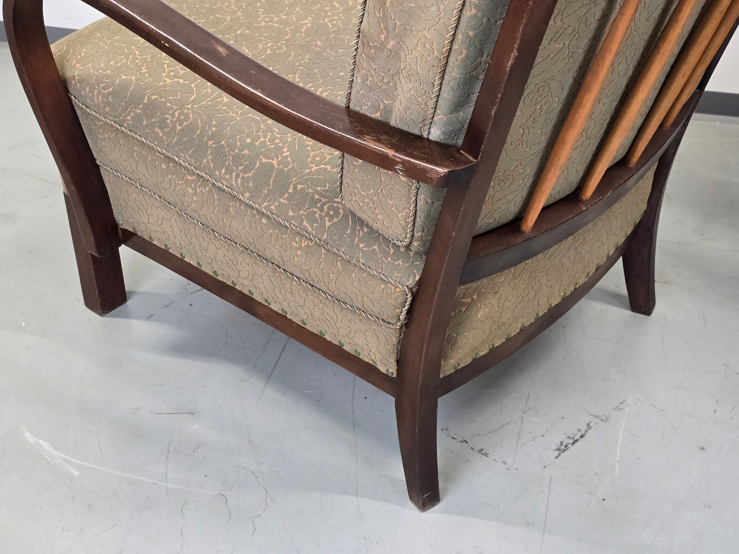SESSEL VINTAGE Mid Century Sessel 60er Jahre Skandinavisch Design Wood Spindel