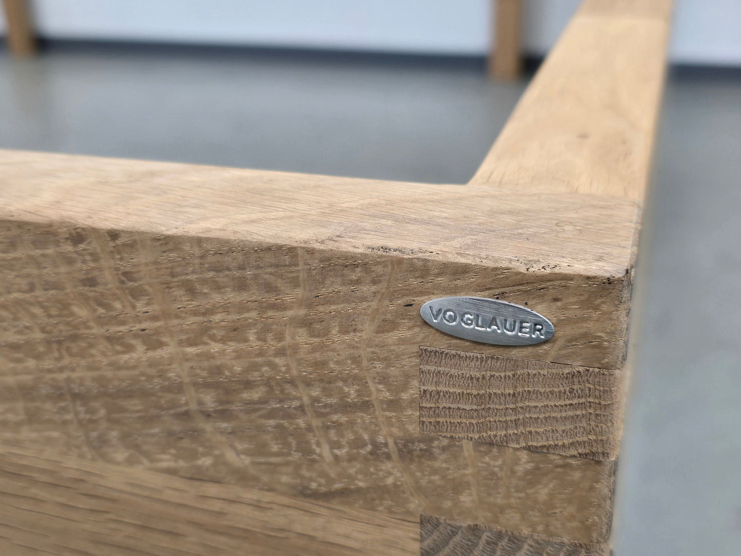VOGLAUER BETT V-Montanara Wildeiche holz eiche doppelbett Massivholz 200x200 Spaltholz Design