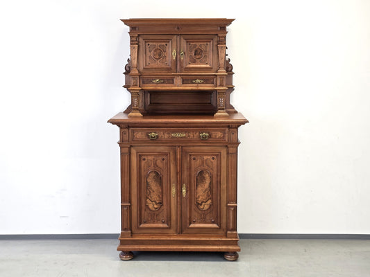 GRÜNDERZEIT BUFFET Antik Schrank Nussbaum Wurzelholz Ströbele & Osburg Konstanz