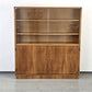 VINTAGE VITRINE Nussbaum 60er Mid Century Bücherschrank Highboard Regal Retro
