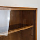 VINTAGE VITRINE Nussbaum 60er Mid Century Bücherschrank Highboard Regal Retro