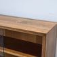 VINTAGE VITRINE Nussbaum 60er Mid Century Bücherschrank Highboard Regal Retro