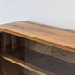 VINTAGE VITRINE Nussbaum 60er Mid Century Bücherschrank Highboard Regal Retro