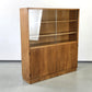 VINTAGE VITRINE Nussbaum 60er Mid Century Bücherschrank Highboard Regal Retro