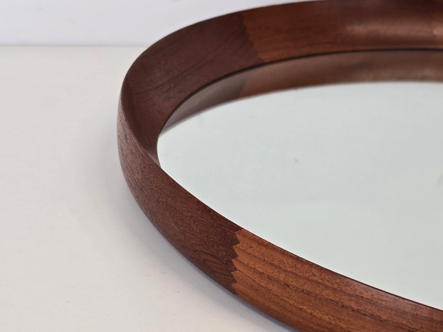 DANISH DESIGN Spiegel Teak 60er Th. Poss Kopenhagen Vintage Wandspiegel 56cm