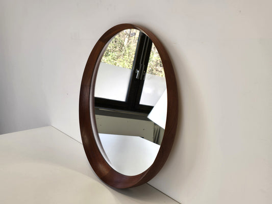 DANISH DESIGN Spiegel Teak 60er Th. Poss Kopenhagen Vintage Wandspiegel 56cm
