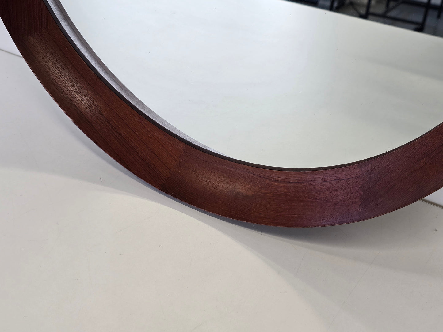DANISH DESIGN Spiegel Teak 60er Th. Poss Kopenhagen Vintage Wandspiegel 56cm