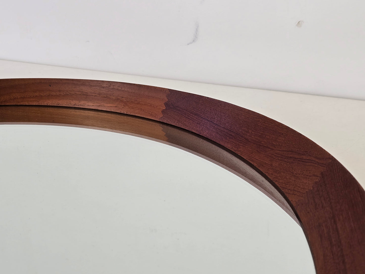 DANISH DESIGN Spiegel Teak 60er Th. Poss Kopenhagen Vintage Wandspiegel 56cm